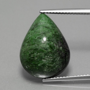 12.88 ct Green Maw-Sit-Sit Gemstone, Maw-Sit-Sit Gem in Pear Cabochon Shape for Sale.
