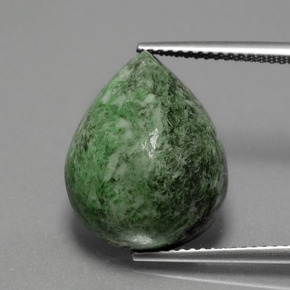 13.96 ct Green Maw-Sit-Sit Gemstone, Maw-Sit-Sit Gem in Pear Cabochon Shape for Sale.