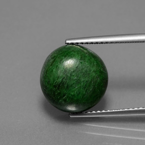 8.51 ct Green Maw-Sit-Sit Gemstone, Maw-Sit-Sit Gem in Round Cabochon Shape for Sale.