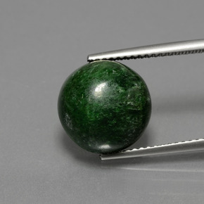 8.58 ct Green Maw-Sit-Sit Gemstone, Maw-Sit-Sit Gem in Round Cabochon Shape for Sale.