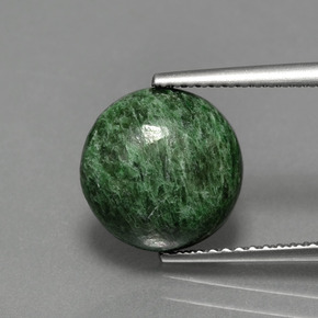 4.06 ct Green Maw-Sit-Sit Gemstone, Maw-Sit-Sit Gem in Round Cabochon Shape for Sale.
