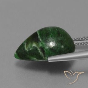 Maw-Sit-Sit Gemstone in 15.3 x 11.4 mm Size for Sale, Maw-Sit-Sit Stone in Dark Green Color