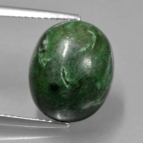 9.57 ct Green Maw-Sit-Sit Gemstone, Maw-Sit-Sit Gem in Oval Cabochon Shape for Sale.