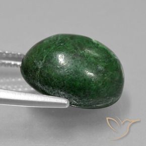 Maw-Sit-Sit Gemstone in 14.1 x 11 mm Size for Sale, Maw-Sit-Sit Stone in Deep Green Color