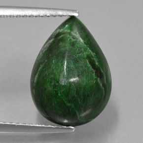 8.26 ct Green Maw-Sit-Sit Gemstone, Maw-Sit-Sit Gem in Pear Cabochon Shape for Sale.