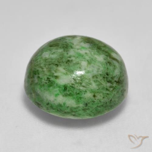 Maw-Sit-Sit Gemstone in 13 mm (calibrated) Size for Sale, Maw-Sit-Sit Stone in Medium Green Color