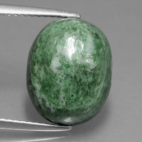9.19 ct Green Maw-Sit-Sit Gemstone, Maw-Sit-Sit Gem in Oval Cabochon Shape for Sale.