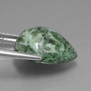 Maw-Sit-Sit Gemstone in 13.4 x 11 mm Size for Sale, Maw-Sit-Sit Stone in Earthy Green Color