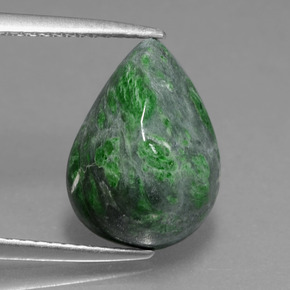 5.57 ct Green Maw-Sit-Sit Gemstone, Maw-Sit-Sit Gem in Pear Cabochon Shape for Sale.