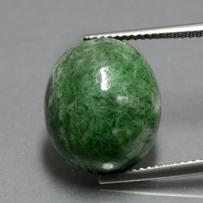 18.15 ct Green Maw-Sit-Sit Gemstone, Maw-Sit-Sit Gem in Oval Cabochon Shape for Sale.