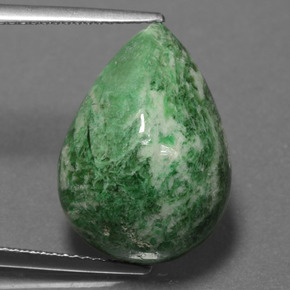 Dark Green Maw-Sit-Sit Gem - 16ct Pear Cabochon (ID: 456030)