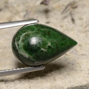 5.93 ct Green Maw-Sit-Sit Stone, Natural Maw-Sit-Sit in Pear Cabochon Shape for Sale