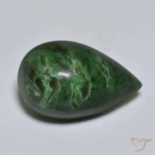 10.89 ct Green Maw-Sit-Sit Stone, Natural Maw-Sit-Sit in Pear Cabochon Shape for Sale