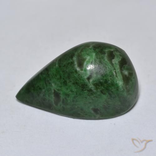 Maw-Sit-Sit Gemstone in 16.7 x 10.4 mm Size for Sale, Maw-Sit-Sit Stone in Pine Green Color