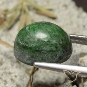 Maw-Sit-Sit Gemstone in 11.7 x 8.8 mm Size for Sale, Maw-Sit-Sit Stone in Pine Green Color