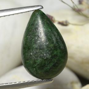 3.23 ct Green Maw-Sit-Sit Gemstone, Maw-Sit-Sit Gem in Pear Cabochon Shape for Sale.
