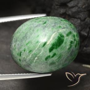 29.35 ct Green Maw-Sit-Sit Stone, Natural Maw-Sit-Sit in Oval Cabochon Shape for Sale
