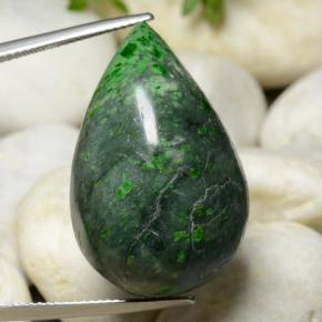 50.03 ct Green Maw-Sit-Sit Gemstone, Maw-Sit-Sit Gem in Pear Cabochon Shape for Sale.