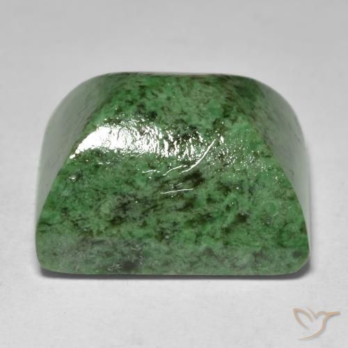 Maw-Sit-Sit Gemstone in 18.3 x 16 mm Size for Sale, Maw-Sit-Sit Stone in Deep Green Color