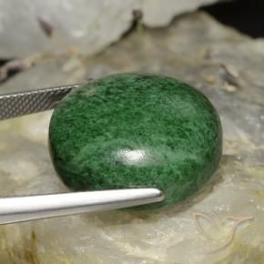 Maw-Sit-Sit Gemstone in 20 mm (calibrated) Size for Sale, Maw-Sit-Sit Stone in Deep Green Color