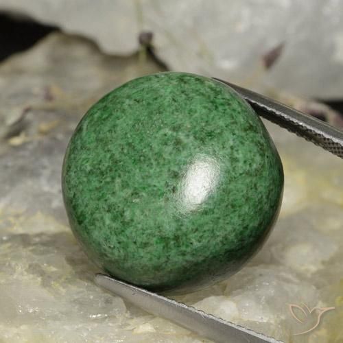 32.44 ct Green Maw-Sit-Sit Stone, Natural Maw-Sit-Sit in Round Cabochon Shape for Sale