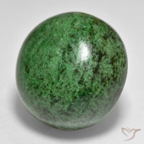 34.00 ct Green Maw-Sit-Sit Stone, Natural Maw-Sit-Sit in Round Cabochon Shape for Sale