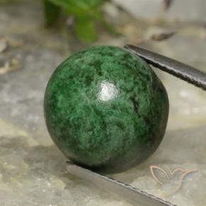 12.60 ct Green Maw-Sit-Sit Stone, Natural Maw-Sit-Sit in Round Cabochon Shape for Sale