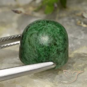 Maw-Sit-Sit Gemstone in 12 mm (calibrated) Size for Sale, Maw-Sit-Sit Stone in Deep Green Color