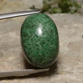 22.98 ct Green Maw-Sit-Sit Gemstone, Maw-Sit-Sit Gem in Oval Cabochon Shape for Sale.