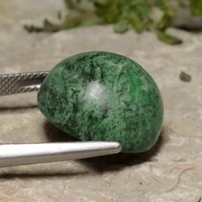 Maw-Sit-Sit Gemstone in 17 mm (calibrated) Size for Sale, Maw-Sit-Sit Stone in Medium Green Color