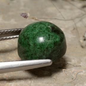 Maw-Sit-Sit Gemstone in 12 mm (calibrated) Size for Sale, Maw-Sit-Sit Stone in Dark Green Color