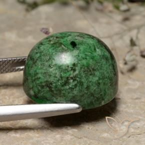 Maw-Sit-Sit Gemstone in 16.7 x 13.7 mm Size for Sale, Maw-Sit-Sit Stone in Dark Green Color