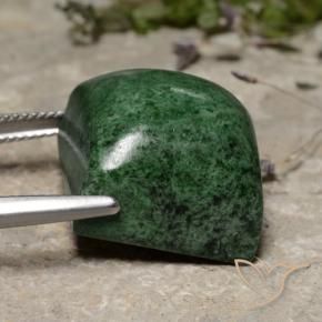 Maw-Sit-Sit Gemstone in 17 x 17 mm (calibrated) Size for Sale, Maw-Sit-Sit Stone in Deep Green Color