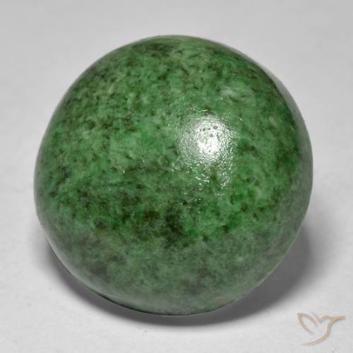 17.32 ct Green Maw-Sit-Sit Stone, Natural Maw-Sit-Sit in Round Cabochon Shape for Sale