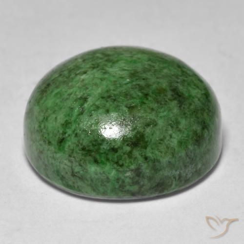Maw-Sit-Sit Gemstone in 16 mm (calibrated) Size for Sale, Maw-Sit-Sit Stone in Deep Green Color