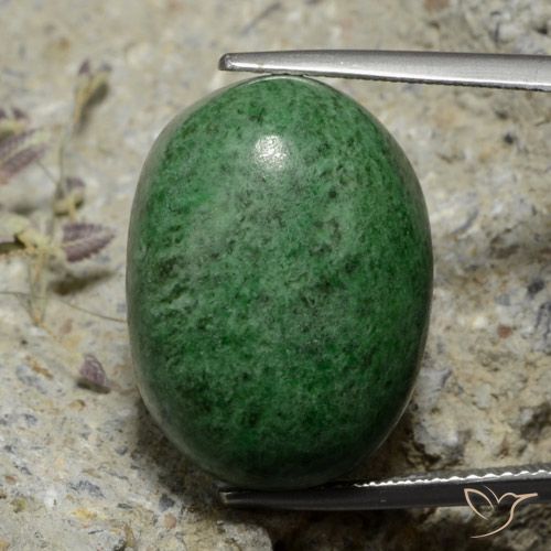 30.58ct Natural Pine Green Maw-Sit-Sit, Oval, Opaque