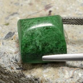 Maw-Sit-Sit Gemstone in 14 x 14 mm (calibrated) Size for Sale, Maw-Sit-Sit Stone in Dark Green Color