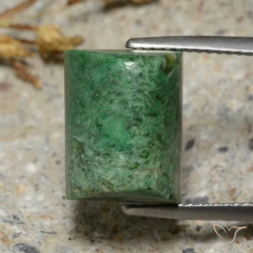 11.45ct Natural Pale Pine Green Maw-Sit-Sit, Baguette, Opaque