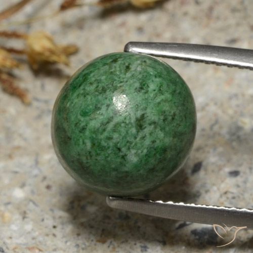 9.10ct Natural Pale Pine Green Maw-Sit-Sit, Round, Opaque