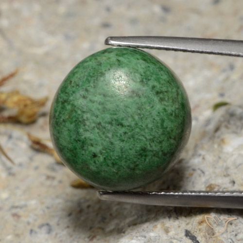 15,52 ct runder grüner Mawsitsit aus Myanmar, Größe 14,3mm, natürlicher Edelstein, Opaque Reinheit, 1 Stück runder Mawsitsit, Mohs-Härte von 6 - 7 , Photo A