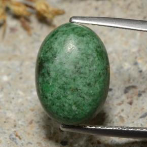 9.38 ct Green Maw-Sit-Sit Gemstone, Maw-Sit-Sit Gem in Oval Cabochon Shape for Sale.