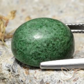 Maw-Sit-Sit Gemstone in 14.7 x 12.4 mm Size for Sale, Maw-Sit-Sit Stone in Medium Green Color