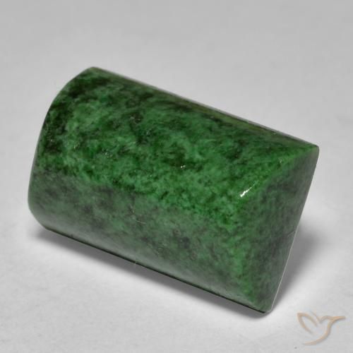 13.33 ct Green Maw-Sit-Sit Stone, Natural Maw-Sit-Sit in Baguette Sugarloaf Cabochon Shape for Sale