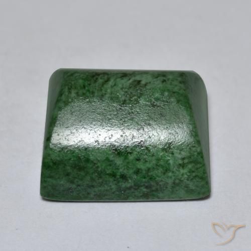 Maw-Sit-Sit Gemstone in 15 x 15 mm (calibrated) Size for Sale, Maw-Sit-Sit Stone in Deep Green Color