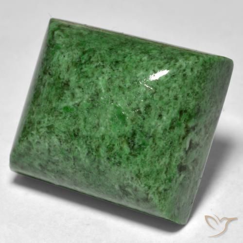 34.26 ct Green Maw-Sit-Sit Stone, Natural Maw-Sit-Sit in Baguette Sugarloaf Cabochon Shape for Sale