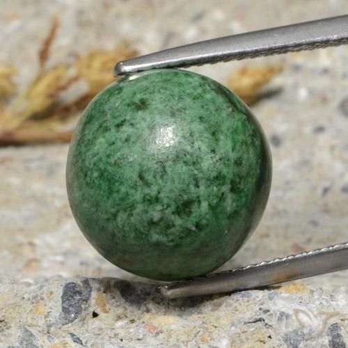 11.32 ct Green Maw-Sit-Sit Stone, Natural Maw-Sit-Sit in Round Cabochon Shape for Sale