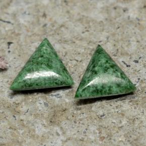 2.03 ctw Green Maw-Sit-Sit Stones, Natural Maw-Sit-Sit in Trillion Cabochon Shape for Sale