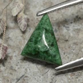 0.87 ct Green Maw-Sit-Sit Gemstone, Maw-Sit-Sit Gem in Trillion Cabochon Shape for Sale.