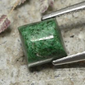 Темно-зеленый Мау-сит-сит Камень - 1.7ct Квадратный Кабошон (ID: 477590)