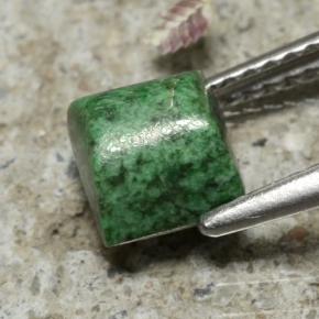 Maw-Sit-Sit Gemstone in 6 x 6 mm (calibrated) Size for Sale, Maw-Sit-Sit Stone in Dark Green Color